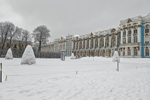白雪皚皚的庭院