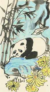國畫-熊貓 青洲中學 四年級 孫航展